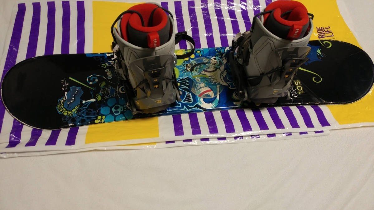 [装着楽チン]SALOMON ボード105cm、ブーツ20cm+FLOW バインディング 3点セット_2