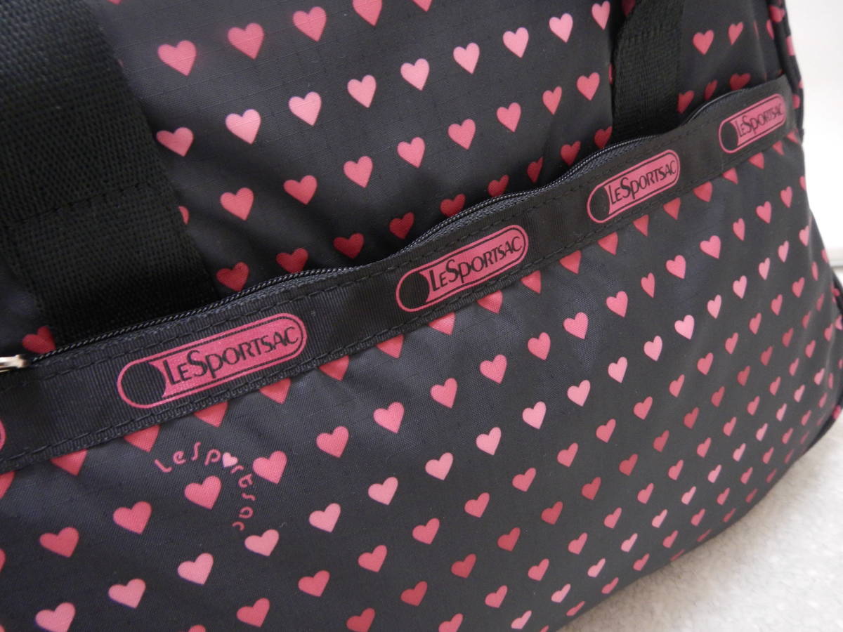未使用☆ LESPORTSAC レスポートサック ハート柄 ミニボストンバッグ