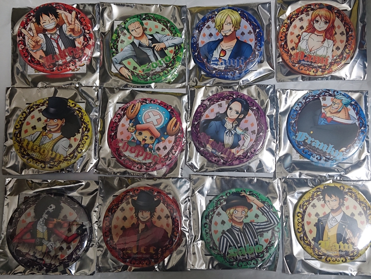 東京ワンピースタワー 4週年 缶バッジ 全12種 ルフィ ゾロ サンジ ナミ