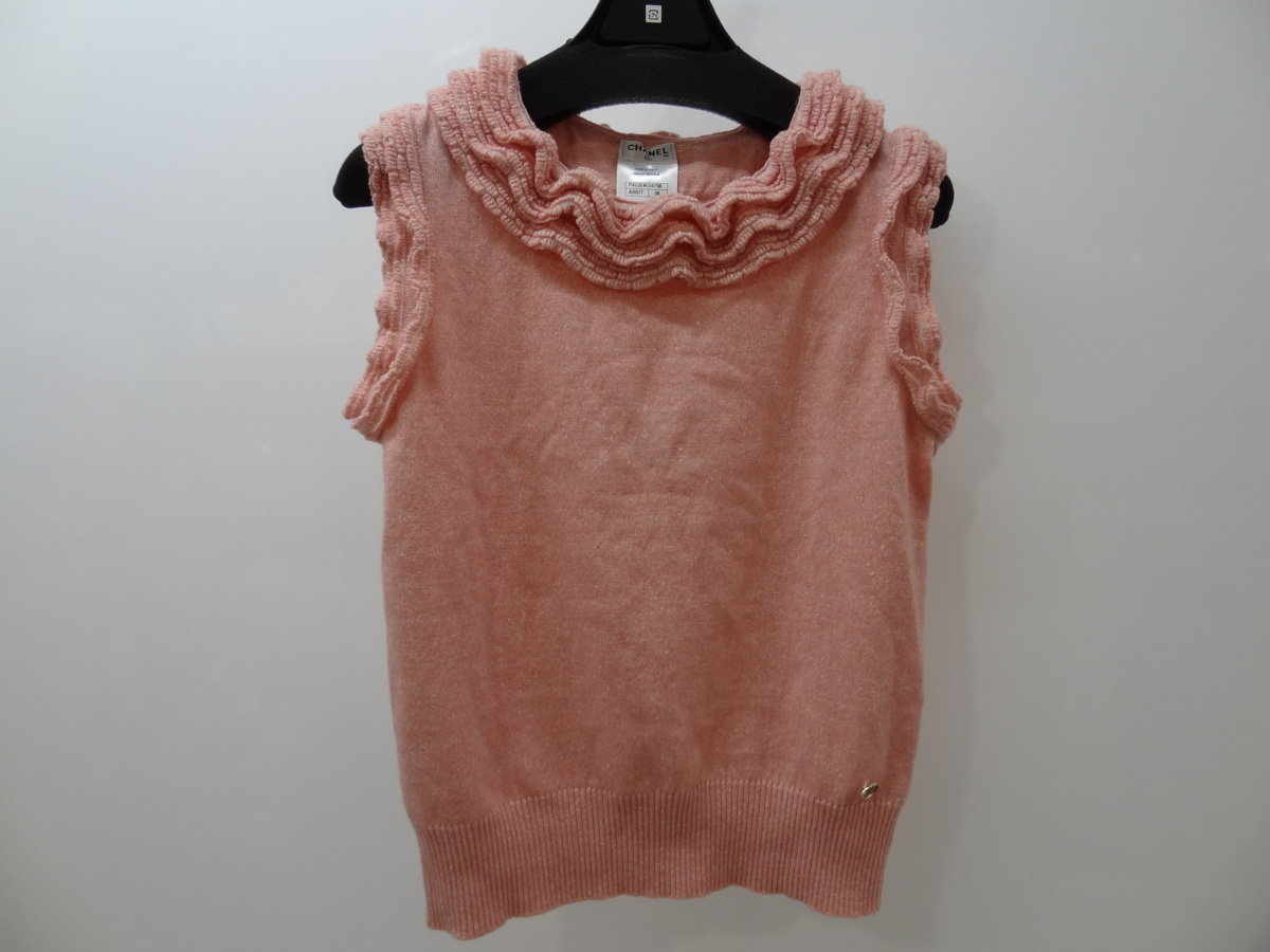シャネル CHANEL ニット ピンク ドレス - CHANELプリティ コットン 