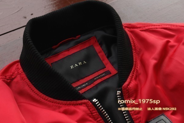 新品◇ゆうパック平日即日発送 M*SPAINZARA*赤MA-1 ミリタリー