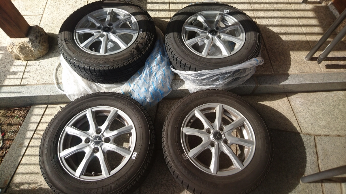 スタッドレスタイヤ アルミホイール 4本 フィット 175/70R14