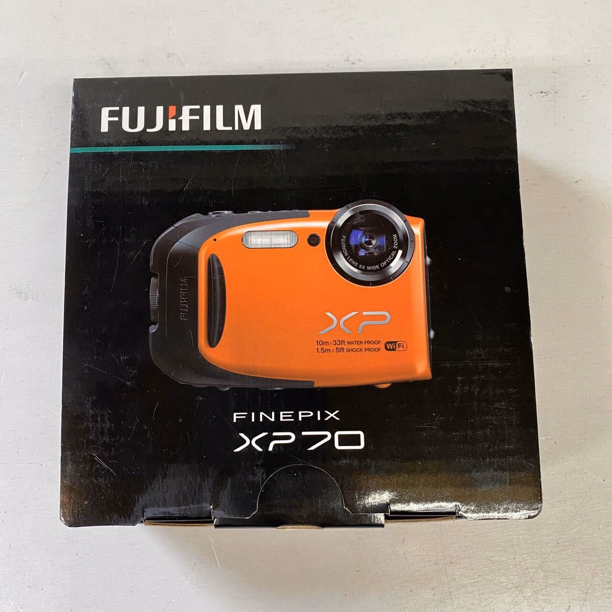 新品未使用 FUJIFILM 富士フイルム コンパクトデジタルカメラ XP70 オレンジ F FX-XP70OR 防水　【NT1500】