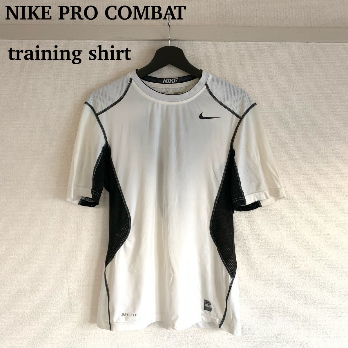 入札 すぐ配送 Nike Pro Combat ナイキ プロ コンバット Traning T Shirts トレーニングtシャツ S 白 黒 送料210円 Sサイズ以下 売買されたオークション情報 Yahooの商品情報をアーカイブ公開 オークファン Aucfan Com