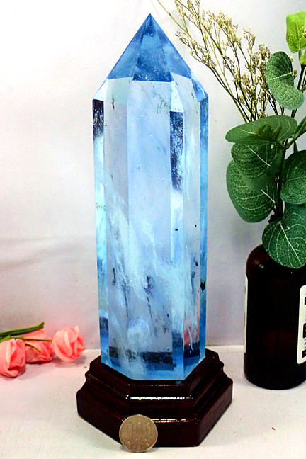 水晶 六角柱 : nullie 高透明度 ポイント 売り切りセール！美品