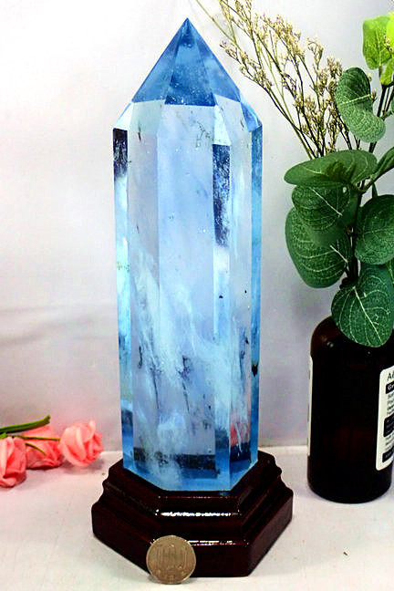 水晶 六角柱 : nullie 高透明度 ポイント 売り切りセール！美品
