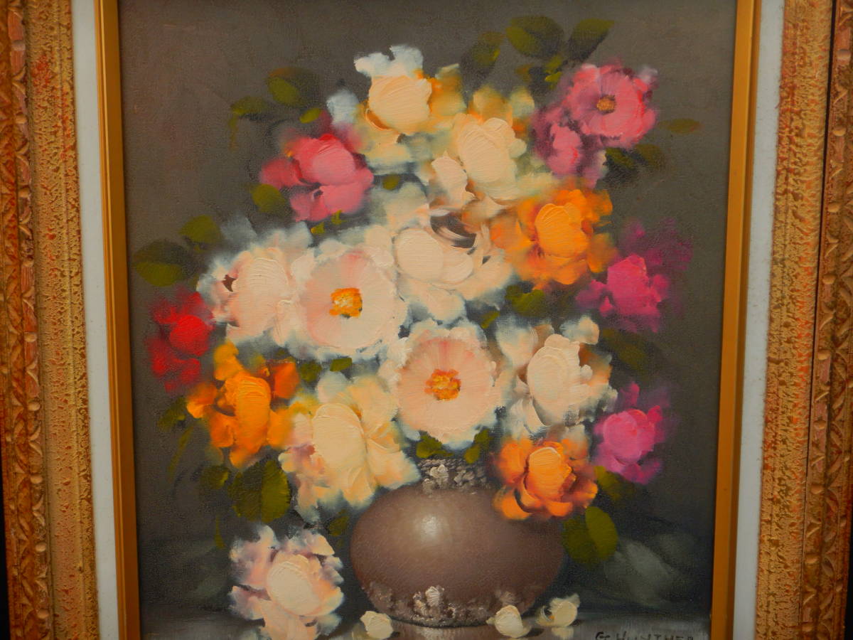 ゴシック調 額縁 油絵 油彩 油彩額 油絵用の額 木製額 肉筆画 真筆保証
