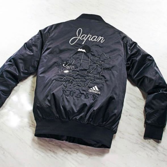 adidas オールブラックス スカジャン ブルゾン MA-1 ラグビー M adidas