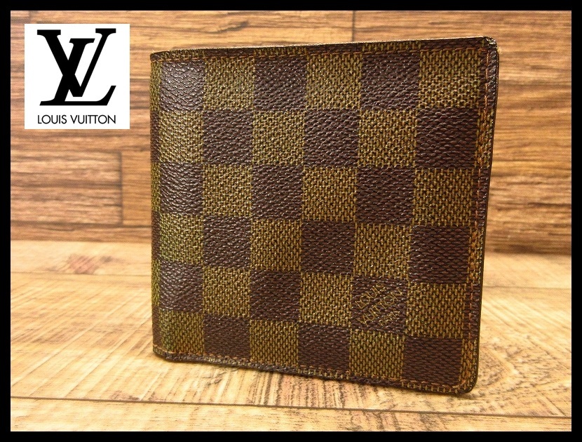 定番人気】 Louis Vuitton ルイヴィトン N61675 ダミエ ポルトフォイユ 