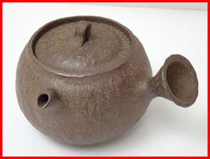 急須　茶器　萬古焼　笹岡春山 Yahoo!オークション - Y ⑤ 萬古焼 初代 笹岡春山 作 急須 小型 全長8.