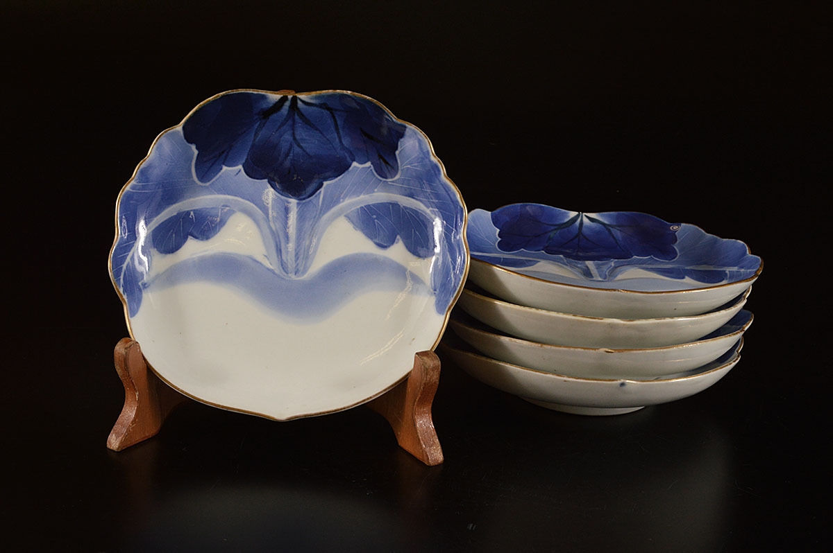 伊万里 有田 染付大皿 （検索 古伊万里 骨董 古美術 レトロ