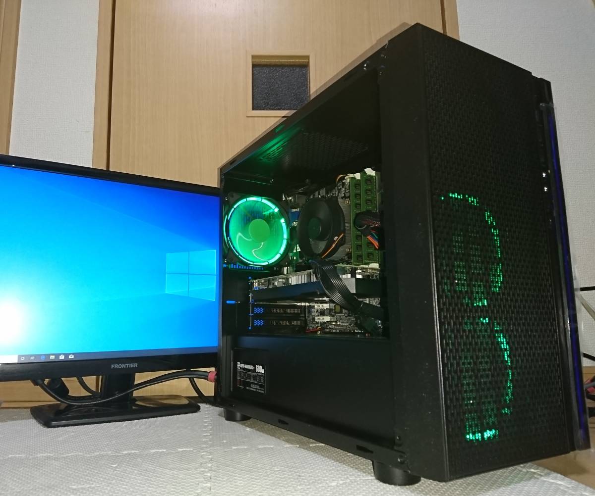 ゲーミングPC i7 4790k GTX1060 6GB 自作 モニター付き 6画面同時出力ゲーミングPC】i7-4790/GTX1060/大容量メモリ8G/SSD480G+