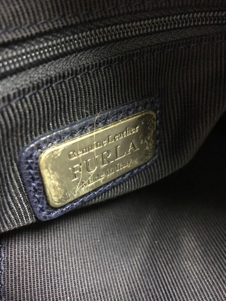 フルラ FURLA ハンドバッグ パイパー レザー ネイビー バッグ ハンドバッグ フルラ パイパー パイパーs 美品 ショルダーバッグ