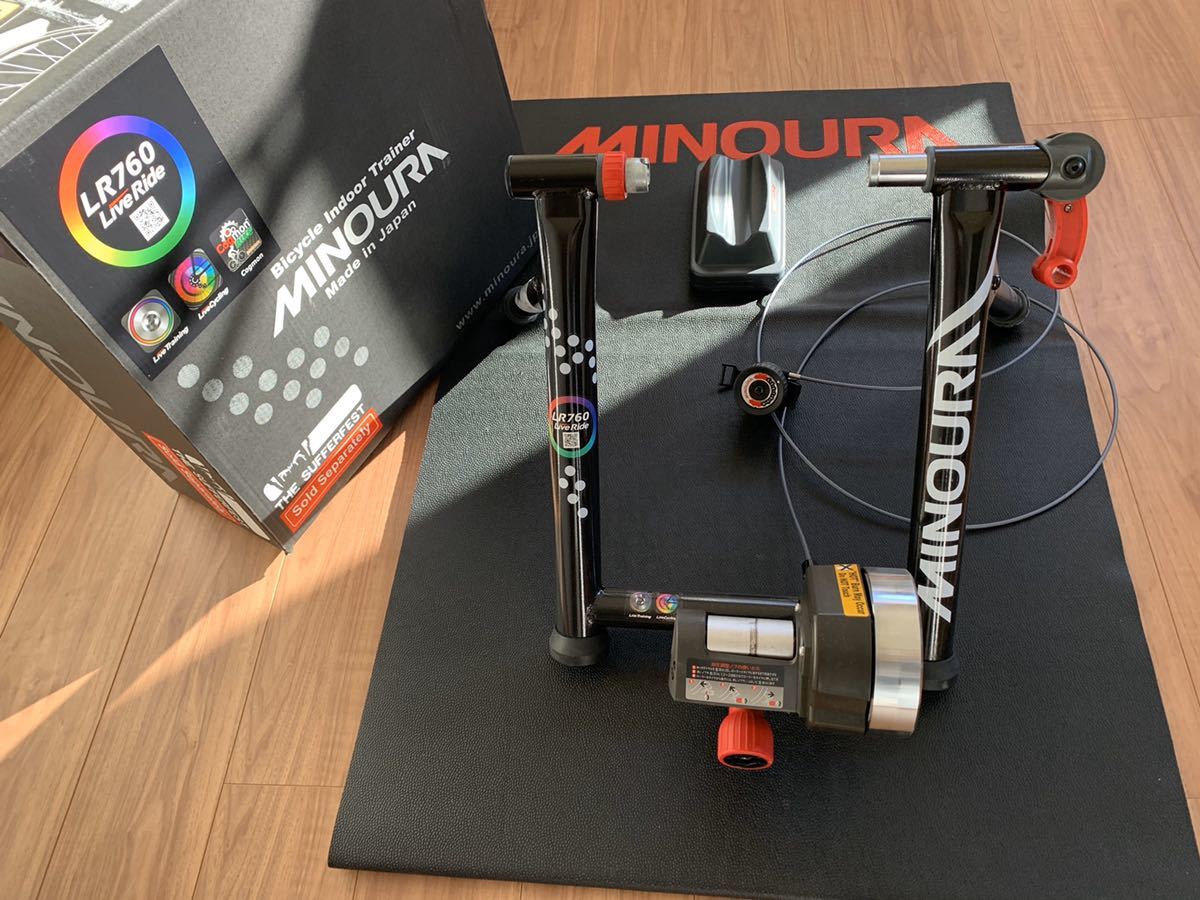 MINOURA LR760 ミノウラ サイクルトレーナー LR760 ミノウラ トレーナー タイヤドライブ LR760 ＆ トレーニングマット３のセット_1