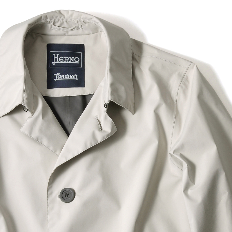 HERNO ヘルノ 春物 防水透湿性素材¨GORE-TEX¨ 軽やか快適スプリングステンカラーコート Laminar hrn1950021 ...