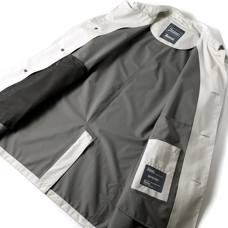 HERNO ヘルノ 春物 防水透湿性素材¨GORE-TEX¨ 軽やか快適スプリングステンカラーコート Laminar hrn1950021 ...