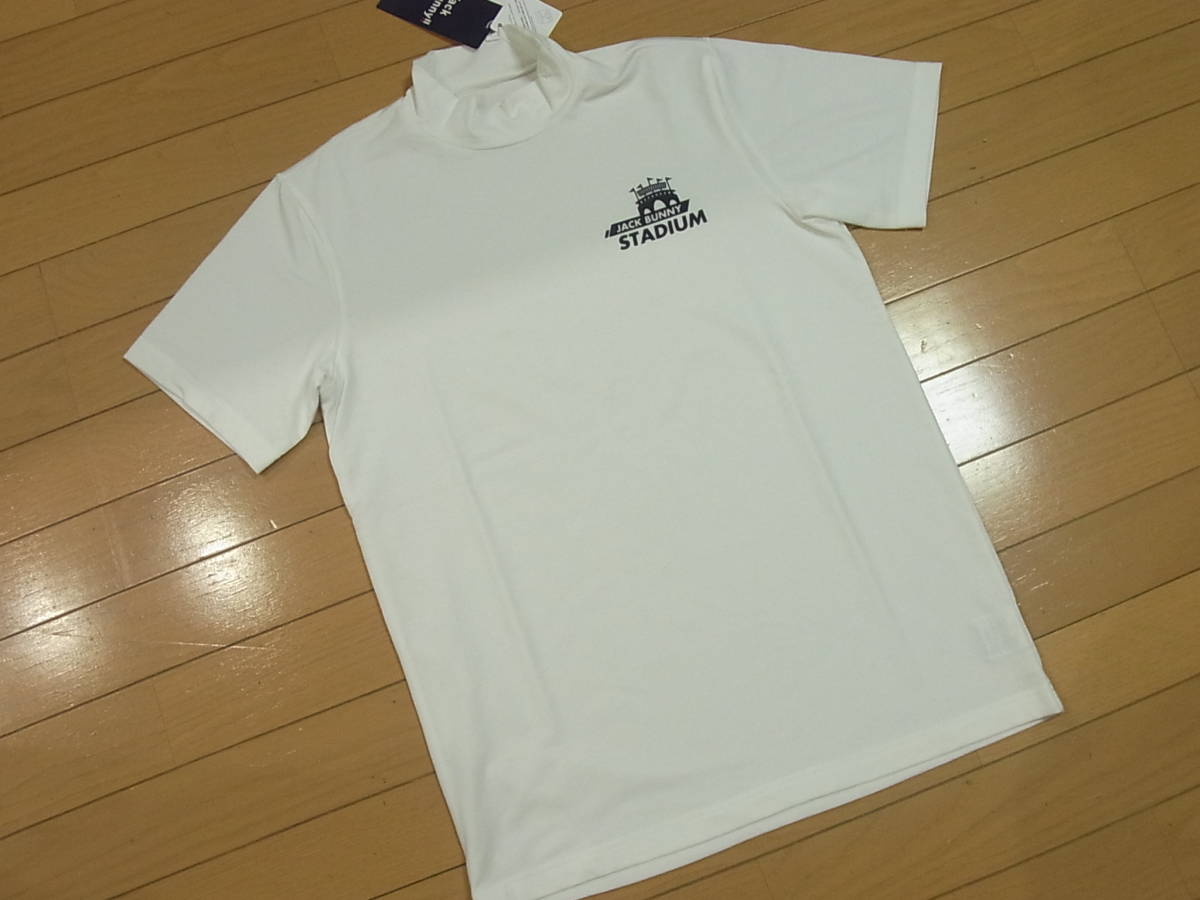 〓★新品タグ付Jack Bunny!!byパーリーゲイツ 半袖ハイネックシャツ/６〓