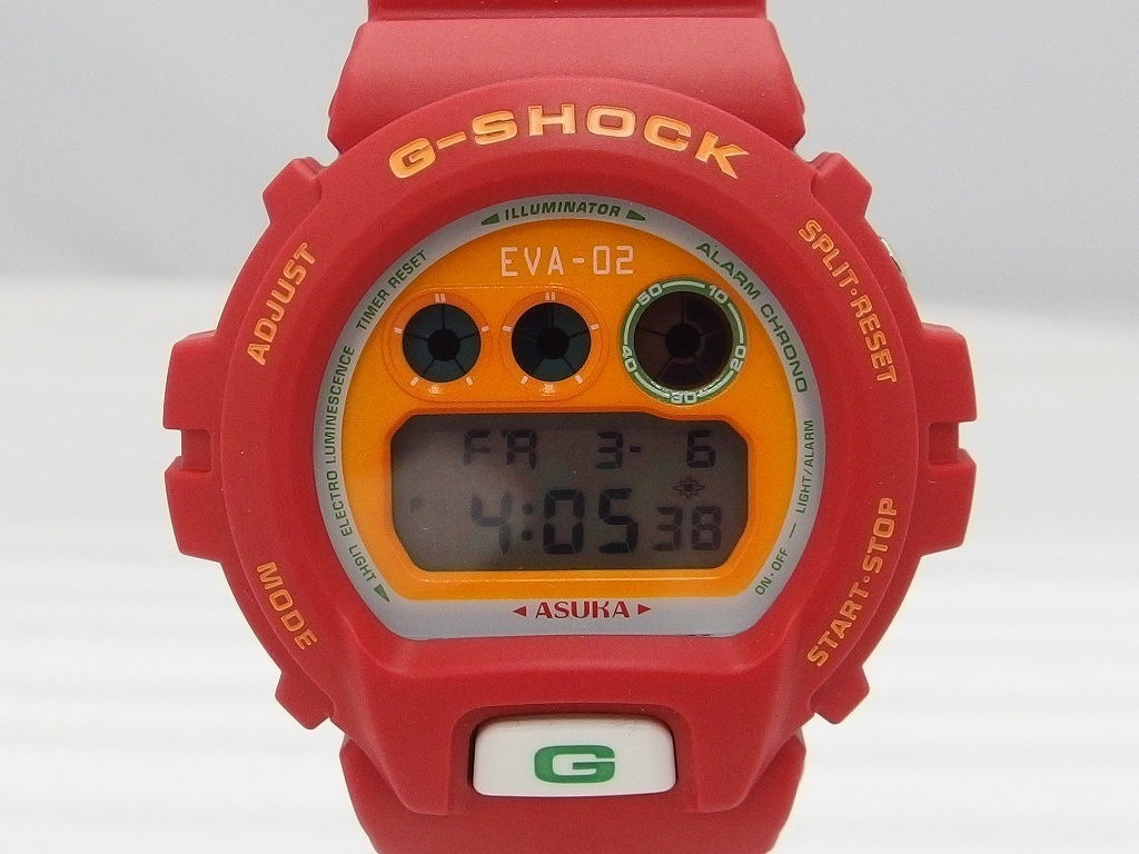 HOT，大人気 1円スタート カシオ CASIO ジーショック&times;エヴァンゲリヲン プロダクション アスカモデル レッド/オレンジ 限定 DW-6900FS(その他)｜売買されたオークション情報、yahooの商品情報をアーカイ その他