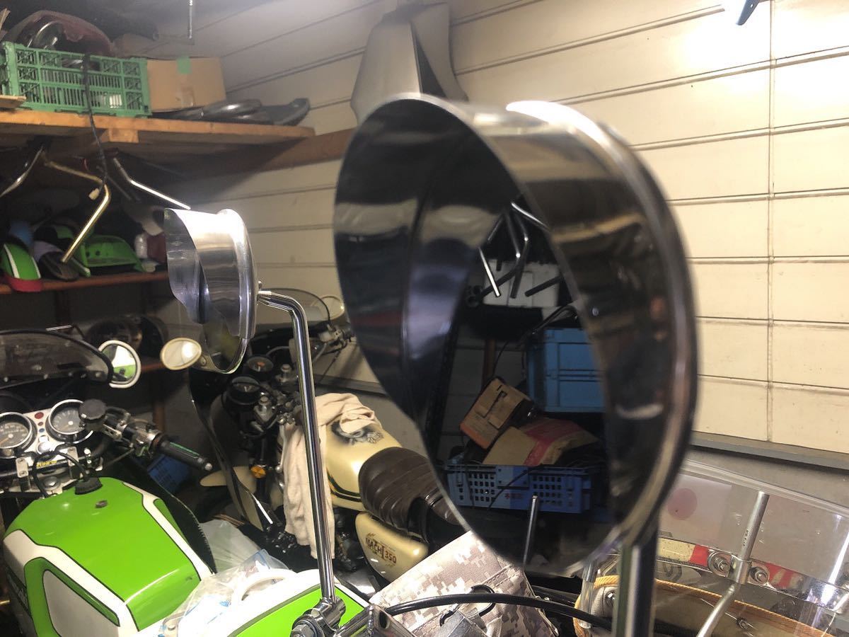 イノウエ ミラーバイザー 当時物 SS350 KH400 GT380 GS400L ホークⅡ