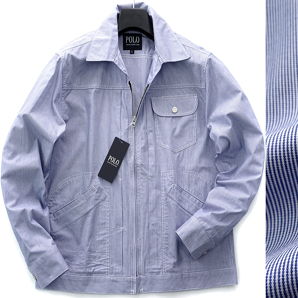 【新作登場，得価】 POLO BCS ポロ 春夏 ストライプ柄 シャツ ブルゾン L 白紺 J52538 ジャケット シャツ生地 メンズ Gジャン ジージャン(Lサイズ)｜売買されたオークション情報、yahooの商品情報をアーカイブ公開 - オ ジャンパー、ブルゾン一般