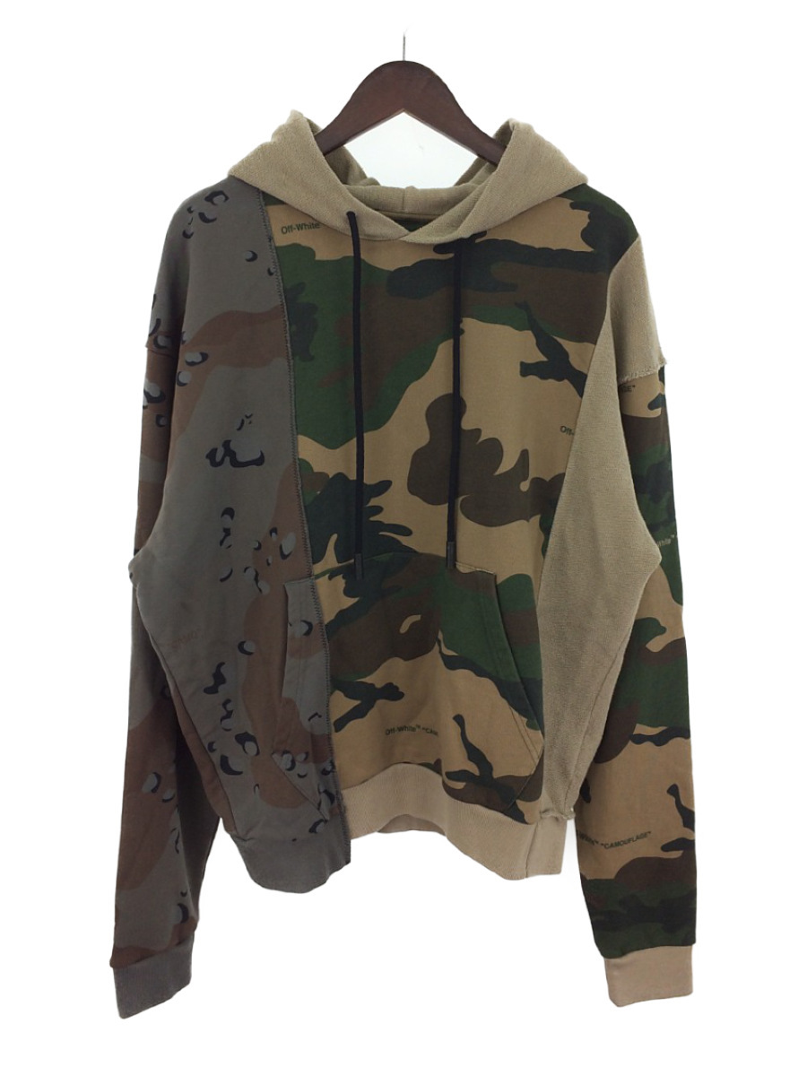 大阪直営店サイト OFF-WHITE◇【タグ付】再構築カモフラ柄パーカー/M