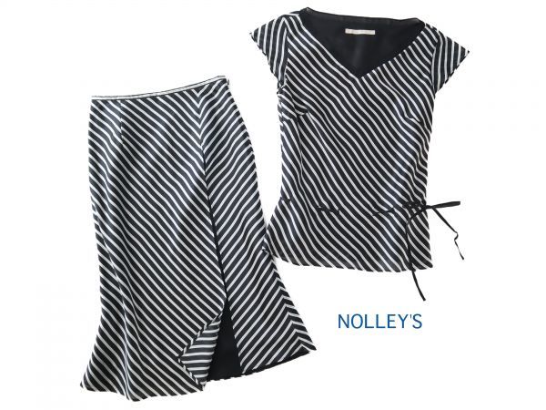 Nolley S 春仕様 極上 リボン結びストライプ セットアップ 2点セット ブラウス スカート オフィス 通勤 日本製 ノーリーズ R80 ワンピース 売買されたオークション情報 Yahooの商品情報をアーカイブ公開 オークファン Aucfan Com
