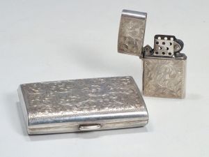 銀 シガレットケースのYahoo!オークション(旧ヤフオク!)の相場・価格を