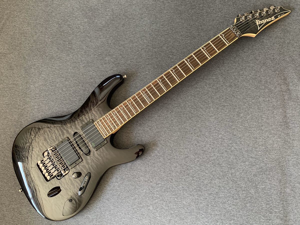 Ibanez S570DXQM アイバニーズ Sシリーズ シースルーブラック EMG