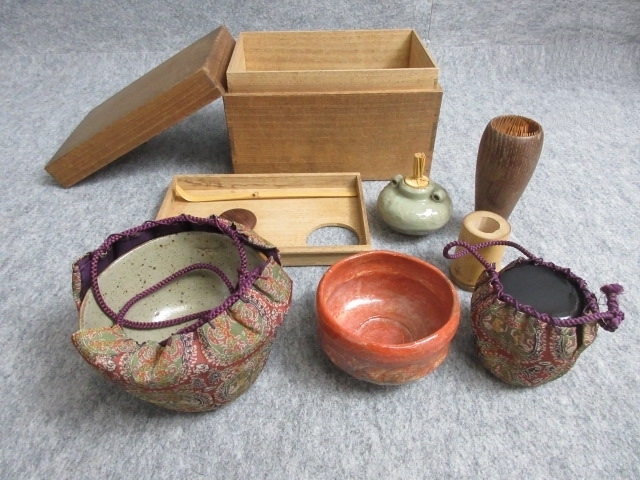 27347 茶箱 セット 【文】 桐 茶道具 茶道具 【公式通販】