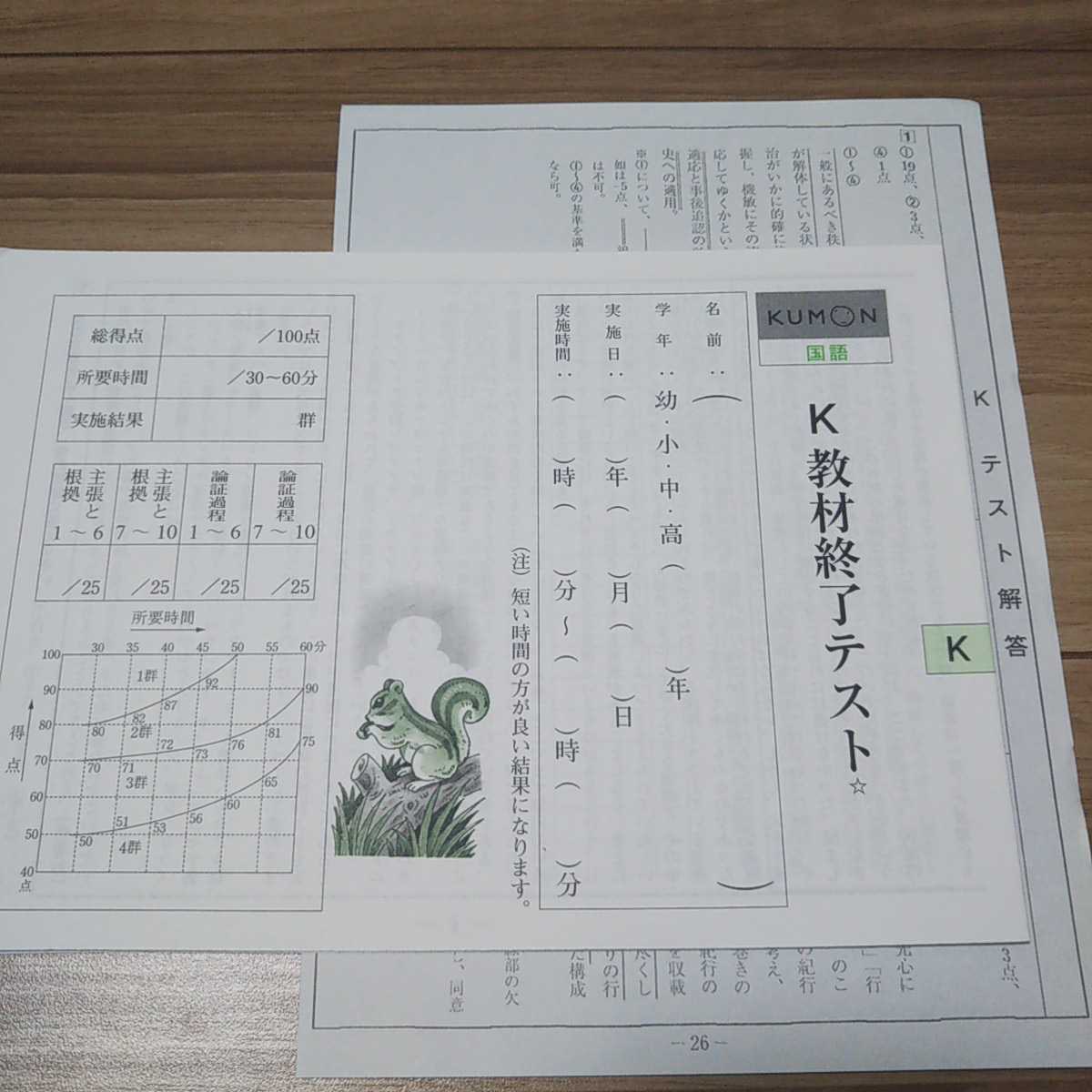 公文 国語 200枚 欠番なし K教材 KUMON くもん J教材 公文式(算数・数学、