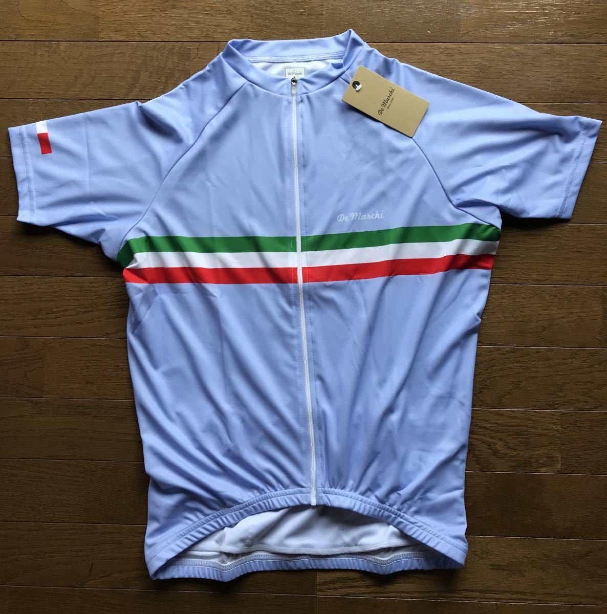 限定セール，大得価 De Marchi デマルキ PT ジャージ M サイクルジャージ イタリア ロードバイク ライトブルー Jersey ウエア 自転車 ウエア バイク L b(Mサイズ)｜売買されたオークション情報、yahooの商品情報をアーカ 男性用