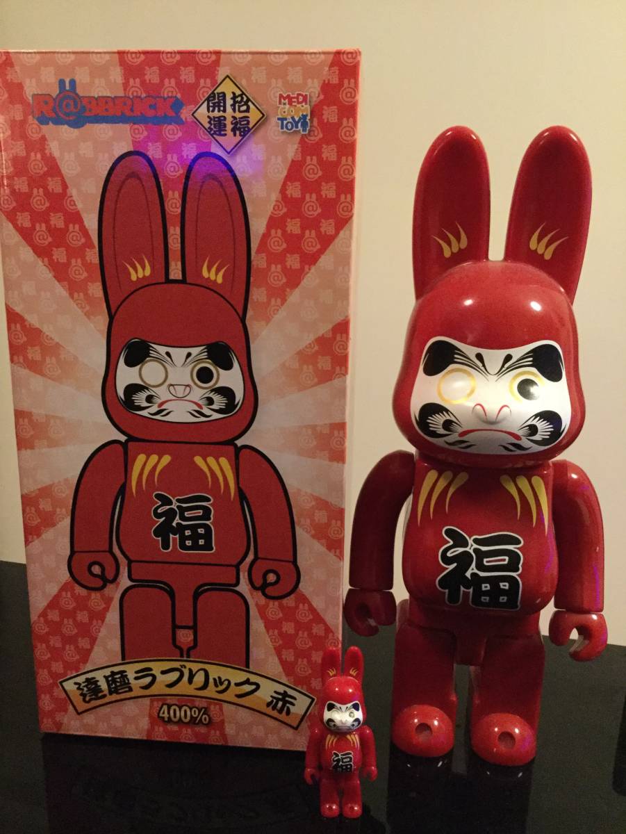 ソラマチ限定 達磨ラブリック 400%&100%セット ベアブリック/BE@RBRICK 