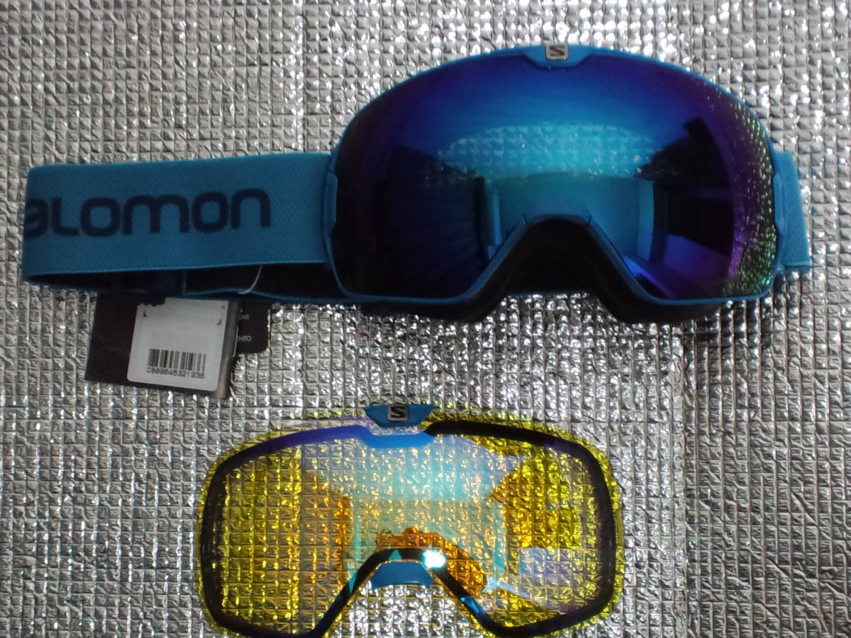  訳あり 青 L39953700 SALOMON サロモン XMAX ゴーグル レンズ晴れ用と曇天イエロー合計２枚(ゴーグル)｜売買されたオークション情報、yahooの商品情報をアーカイブ公開 - オークファン 男性用