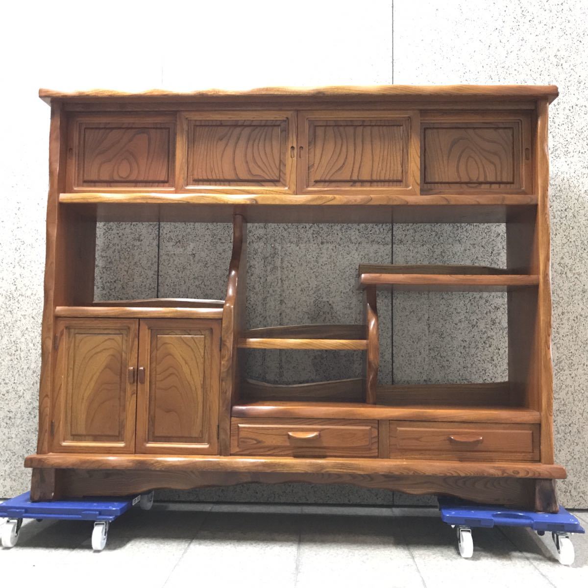 品質保証，本物保証 飾り棚 欅 無垢材 茶箪笥 茶棚 和家具 違い棚(飾り棚)｜売買されたオークション情報、yahooの商品情報をアーカイブ公開 - オークファン 飾り棚