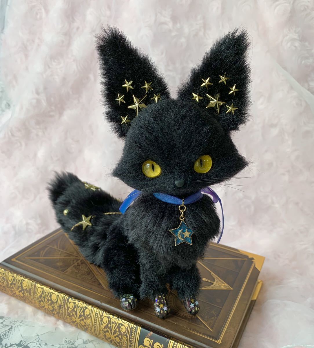 羊毛フェルト ハンドメイド アートドール ぬいぐるみ 猫 羊毛フェルト