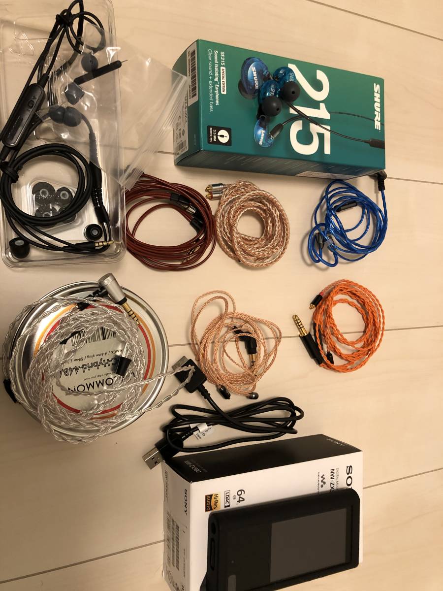SONY NW-ZX300 64G ハイレゾウォークマン ＋SHURE SE215SPE-A ＋リ