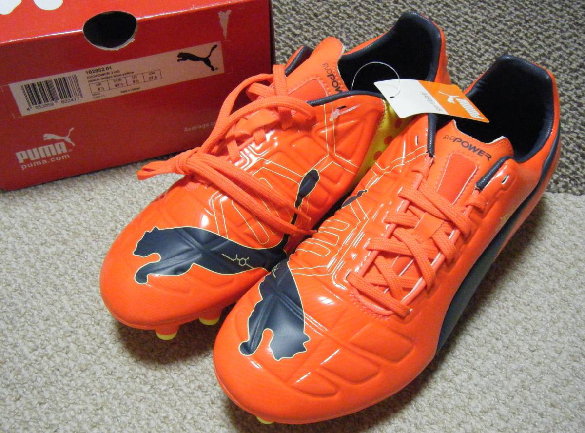 限定セール，大人気 プーマ PUMA EVOPOWER 3 HG サッカー用高性能スパイクシューズ 赤色 サイズ 28.0㌢／US 10.0 ハードグラウンド対応 定価 9 350円(28.0cm)｜売買されたオークション情報、yahooの商品情報をアーカイブ公開 シューズ