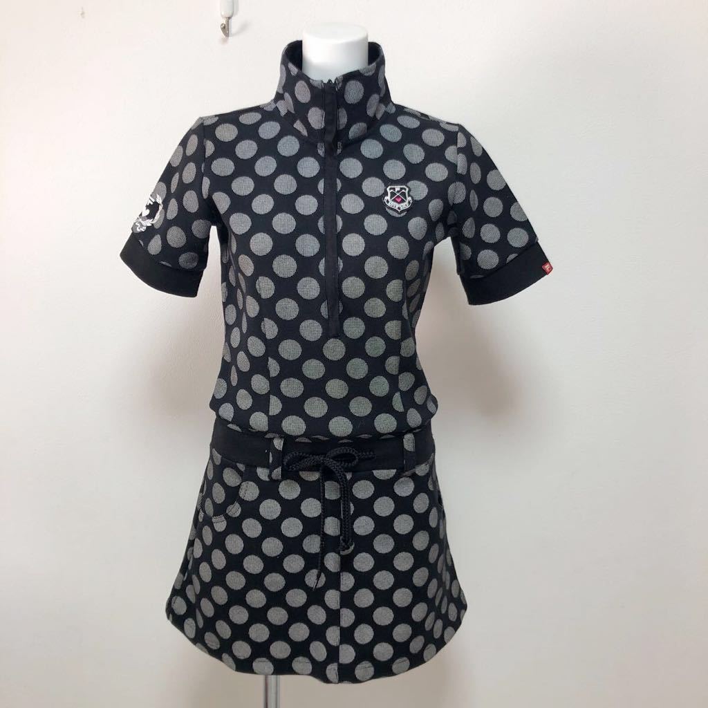 新品，格安 フィラ ゴルフ FILA GOLF レディース ゴルフウェア ゴルフ ワンピース 黒 ドット柄 サイズM(ウエア（女性用）)｜売買されたオークション情報、yahooの商品情報をアーカイブ公開 - オークファン その他