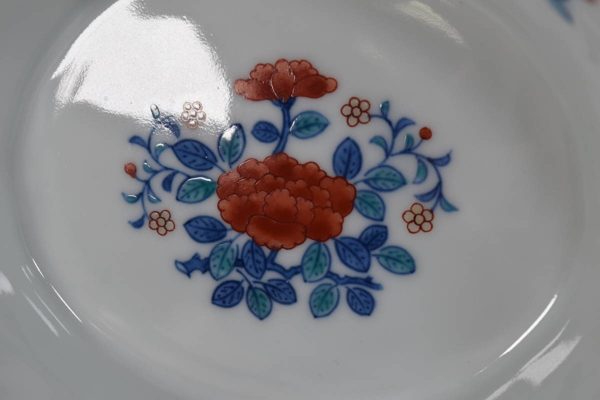 十三代 今右衛門 錦色鍋島 皿 菓子器 花絵 十三代 今泉今右衛門 錦花絵 色鍋島 菓子 皿 鉢 器 b13 弐 【公式通販】