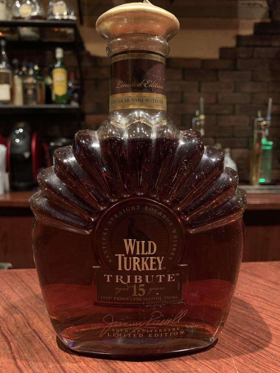  ワイルドターキー １５年 トリビュート ５０周年記念ボトル Wild Turkey Tribute 日本限定９０００本 Mー２(バーボン)｜売買されたオークション情報、yahooの商品情報をアーカイブ公開 - オークフ バーボン