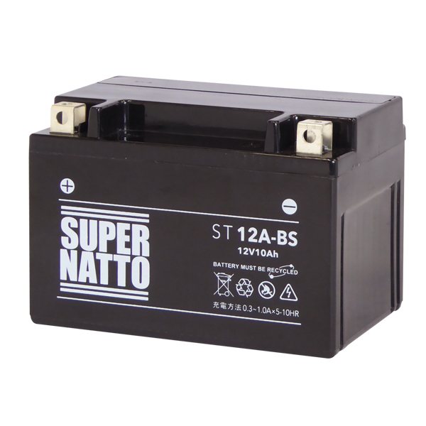 専用　1点 信頼のスーパーナット製！バイクバッテリー！ST12A-BS（シールド型