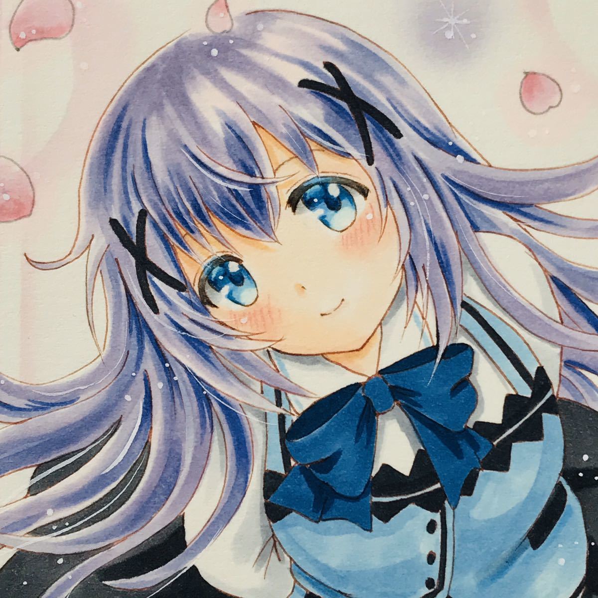 手描きイラスト チノ 桜の散る頃 ごちうさ B6 ご注文はうさぎ か 手描きイラスト 売買されたオークション情報 Yahooの商品情報をアーカイブ公開 オークファン Aucfan Com