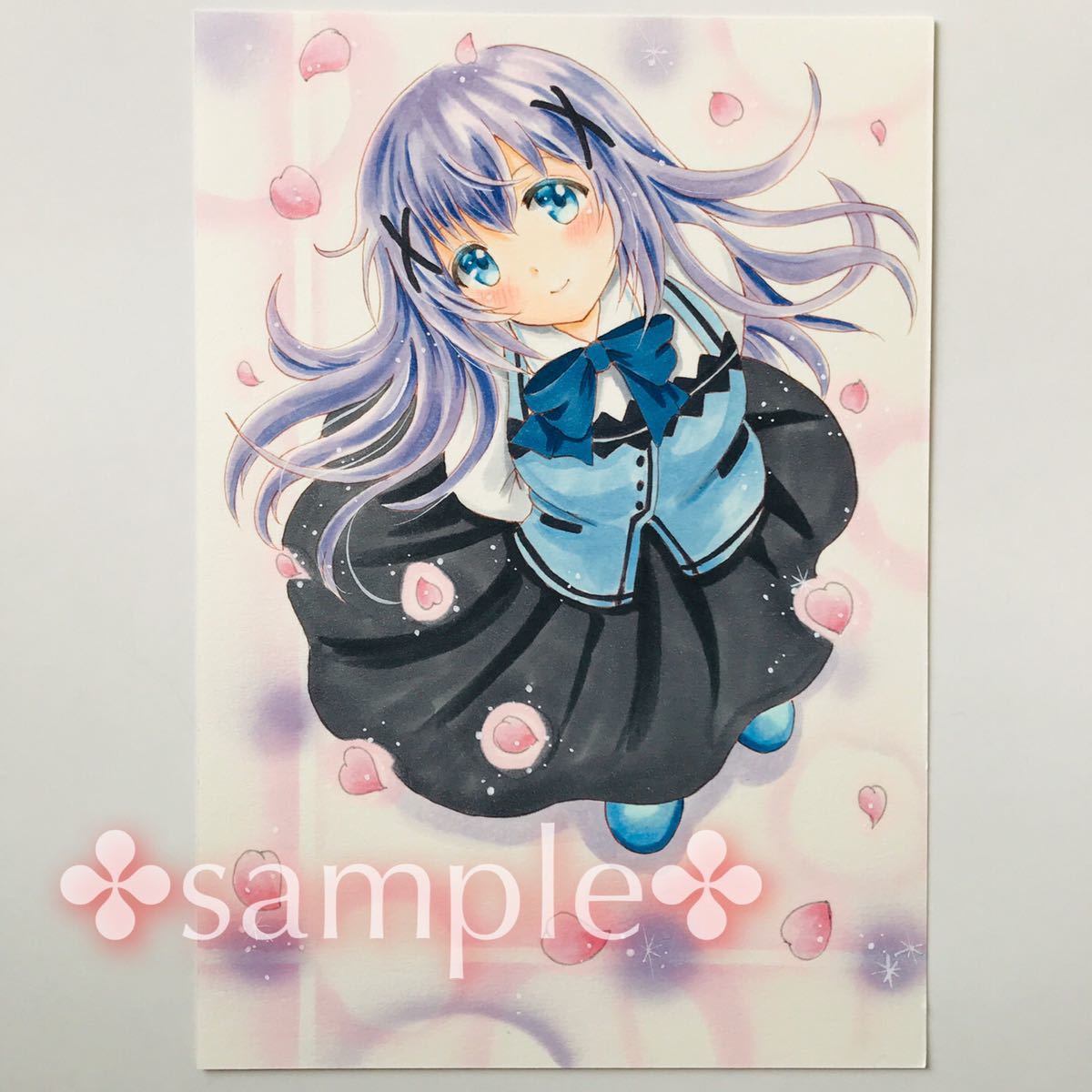 手描きイラスト チノ 桜の散る頃 ごちうさ B6 ご注文はうさぎ か 手描きイラスト 売買されたオークション情報 Yahooの商品情報をアーカイブ公開 オークファン Aucfan Com