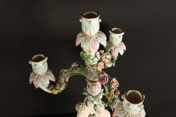 マイセン　キャンドルスタンド Meissen】マイセン 花と果物 キャンドルホルダー ( キャンドルスタンド