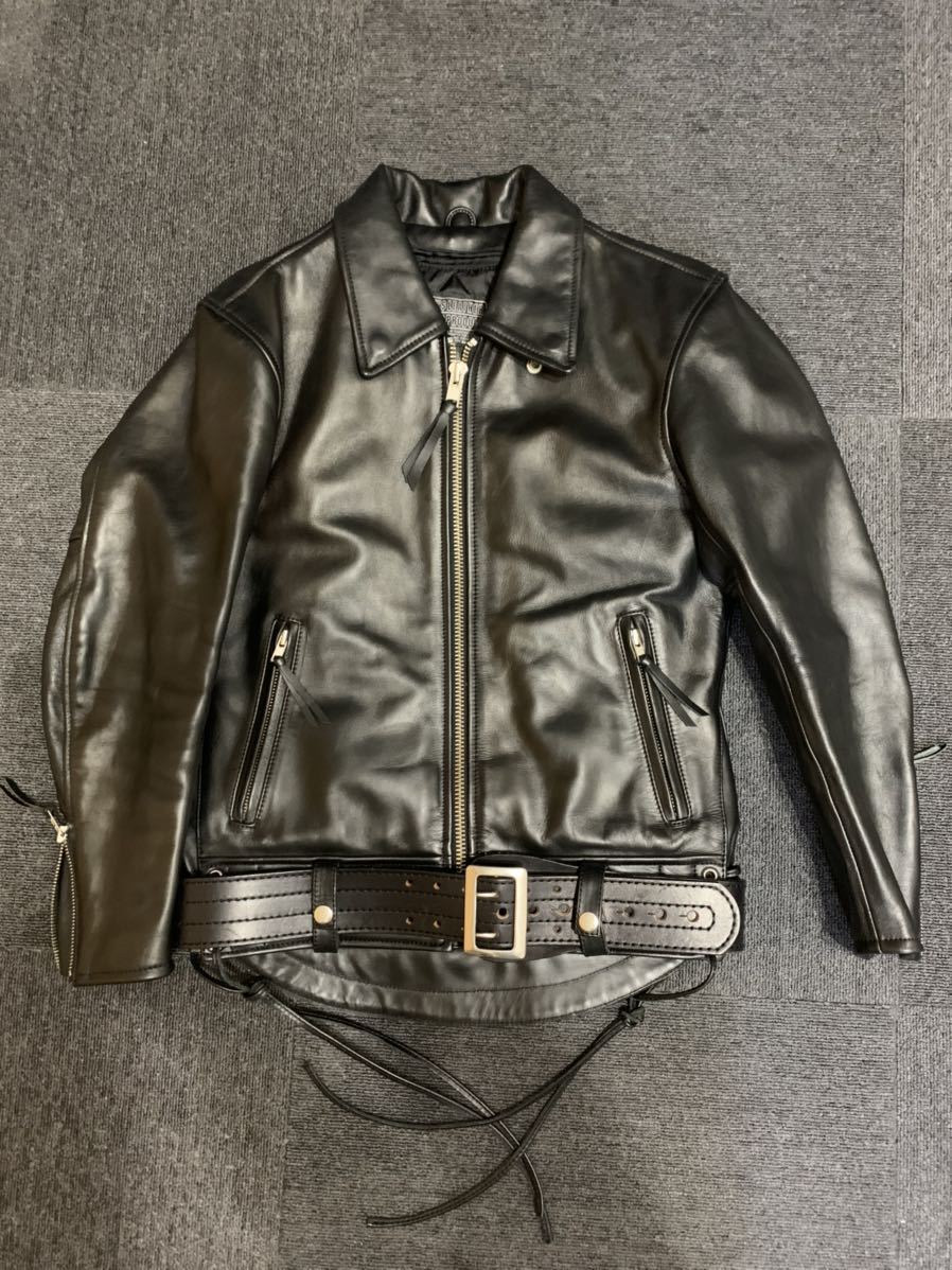 KADOYA シングルライダースジャケット　程度良い美品！ 極美品 KADOYA シングルライダースレザージャケット ライナー