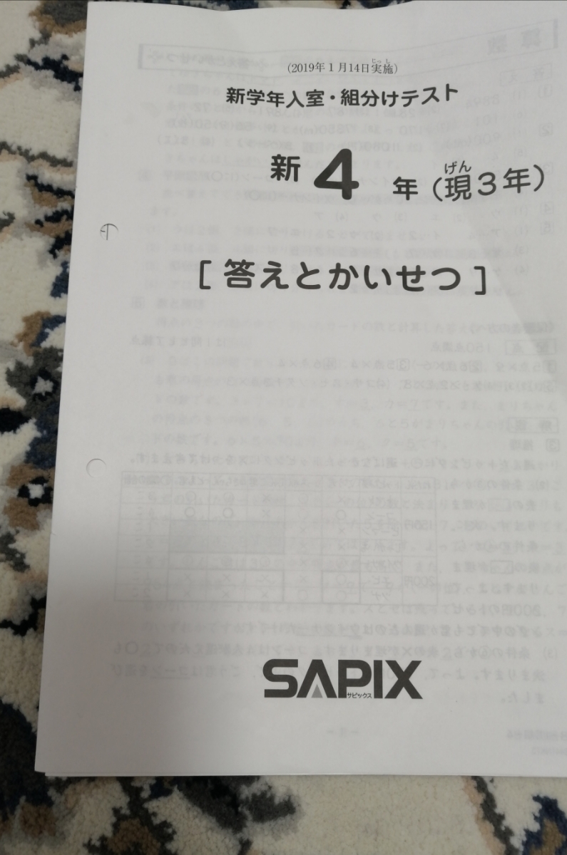 サピックス SAPIX SAPIX小学部 算数・国語 年間 フルセット Sapix三