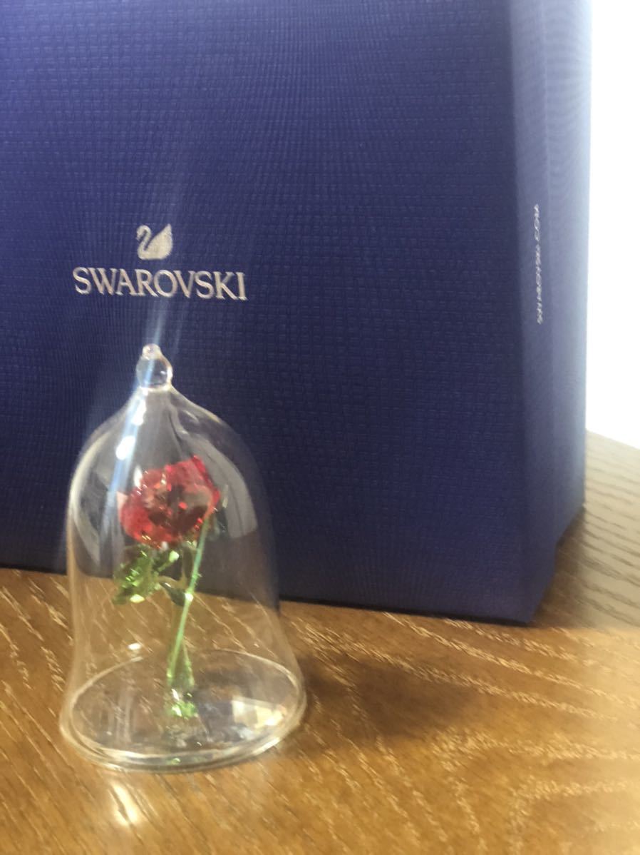美女と野獣 スワロフスキー SWAROVSKI ディズニー 魔法のバラ 置物