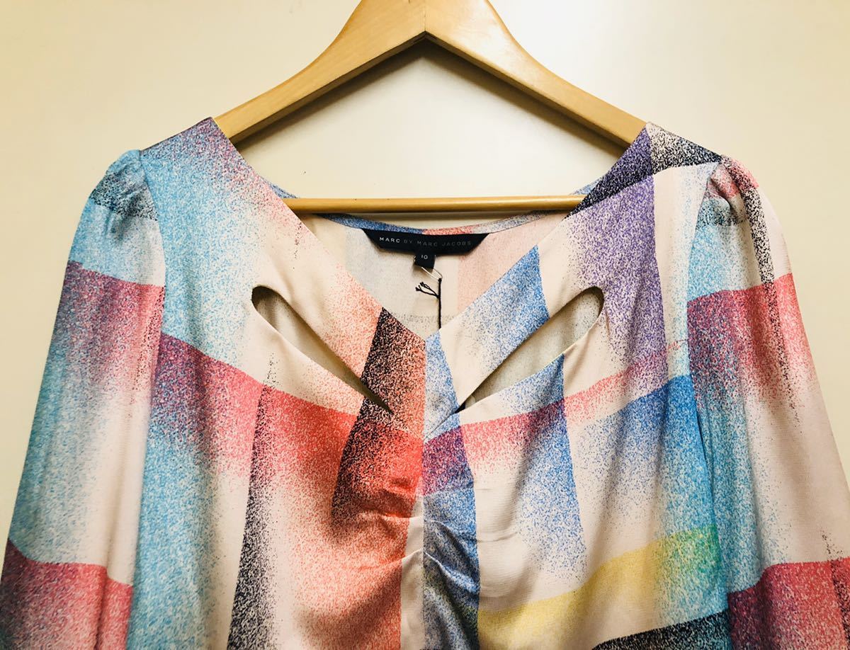 タグ付き Marc By Marc Jacobs シルク ワンピース マークジェイコブス サイズ10 カラフル チェック ドレス Kt23 女性用 売買されたオークション情報 Yahooの商品情報をアーカイブ公開 オークファン Aucfan Com