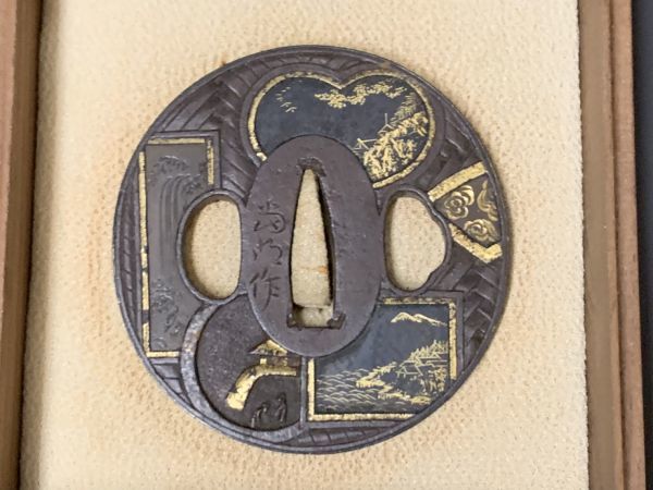 B-60 鎺 はばき 3個セット 武具 刀装具 時代物 骨董品 美術品 工芸品 B