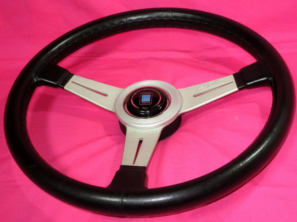 希少 NARDI ナルディ ELITE エリート レザー ステアリング 36.5Φ ガン 